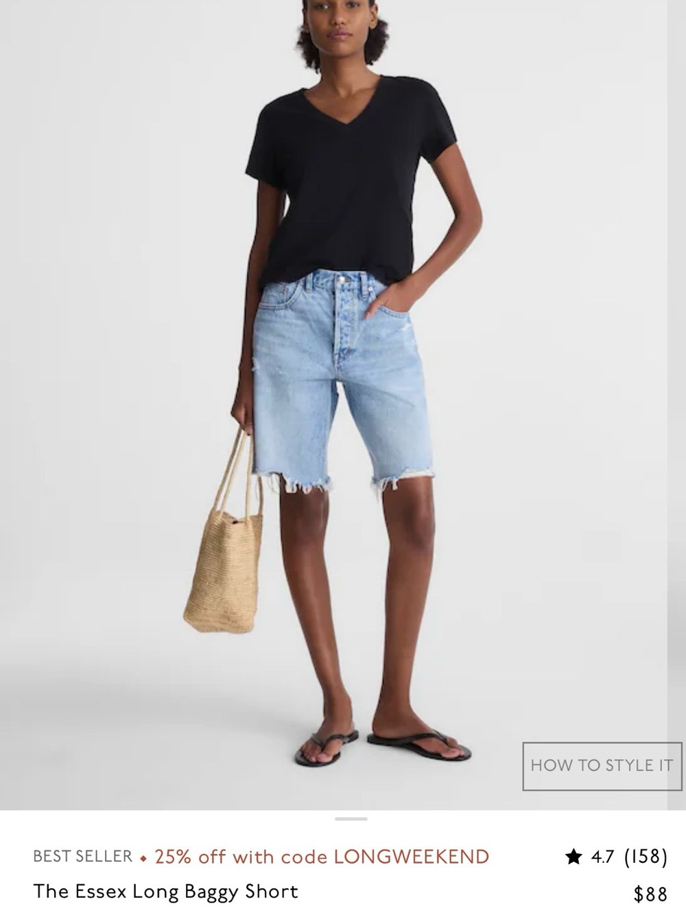 Madewell Light Blue Distressed Denim Jean Shorts